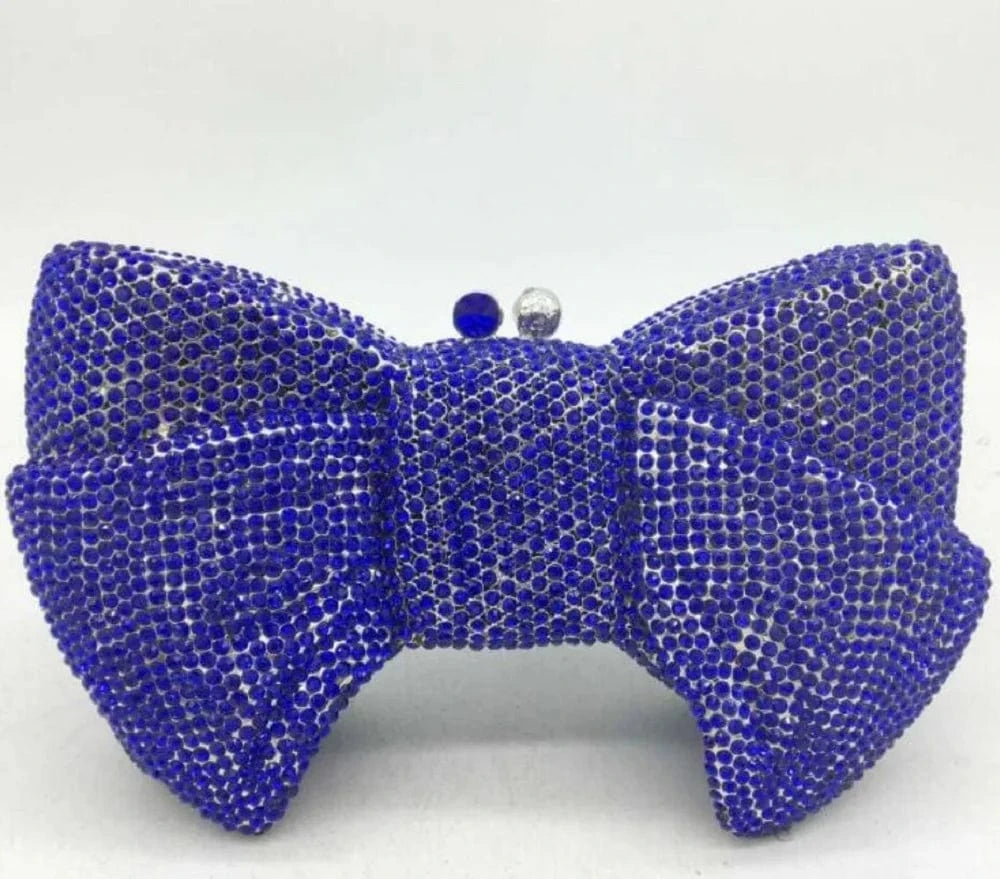Custom Logo China Supplier bow evening crystal  purses Bow Clutch Bow Shape Clutch