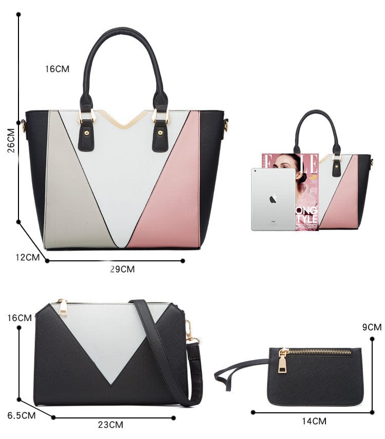 Custom Logo Large Capacity Crossbody Bags 4 Pcs/set New Designer Women Shoulder Bags Female Ladies Hand Bags Handbags Set
