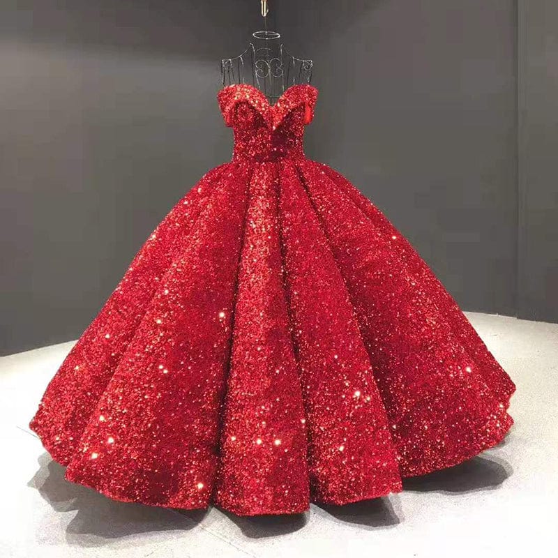 custom / Red RSM66991 high quality v neck off shoulder prom dresses dubai evening gowns dresses turkey