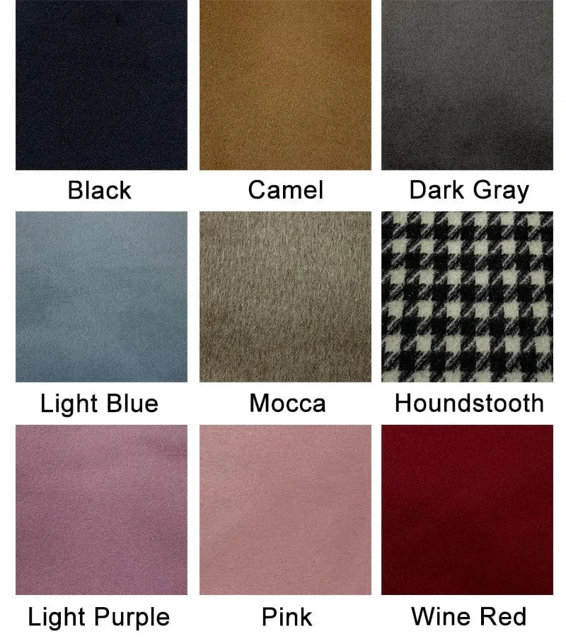 Custom Size / Custom color Handmade Luxury Real Fox Fur Collar Cuffs Cashmere Coats Women Single Breasted Buttons Wool Coat