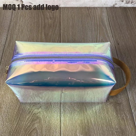 Custom Waterproof Toiletry PU Leather Pouch Case Toiletry Bag Custom Logo Cosmetic Bag for Gift Makeup Bag