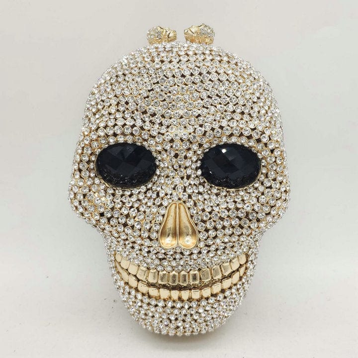 Custom Women bling diamond party skull handbag hand rhinestone Pumpkin ice cream clutch Butterfly owl Swan  purse evening bags