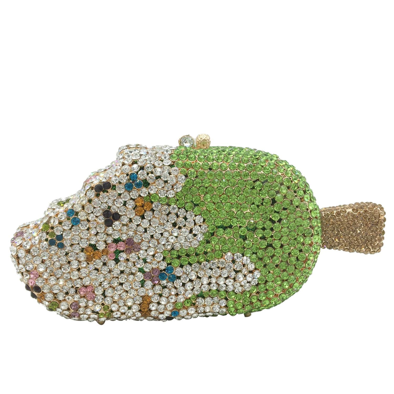 Custom Women bling diamond party skull handbag hand rhinestone Pumpkin ice cream clutch Butterfly owl Swan  purse evening bags