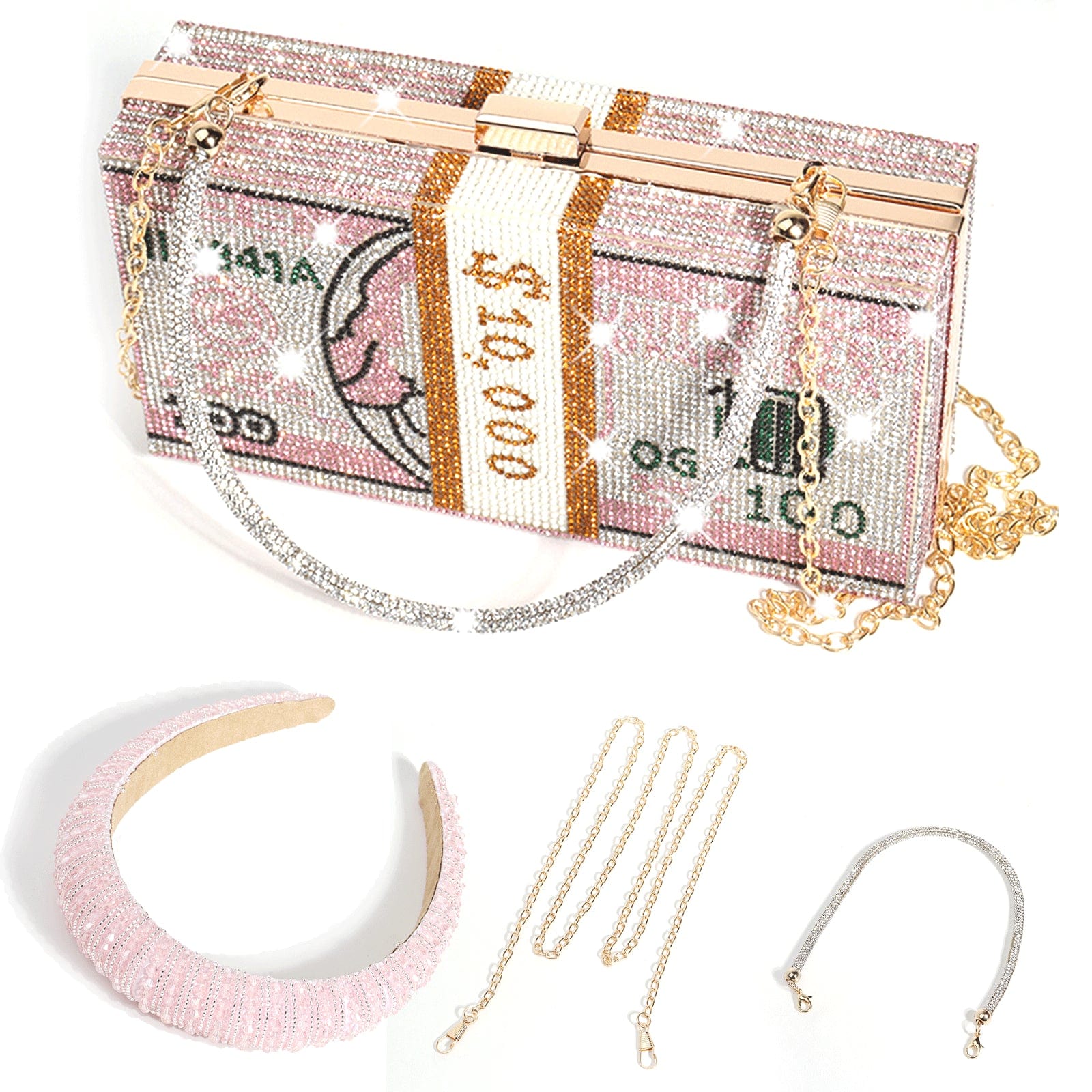 Custom Women bling diamond party skull handbag hand rhinestone Pumpkin ice cream clutch Butterfly owl Swan  purse evening bags