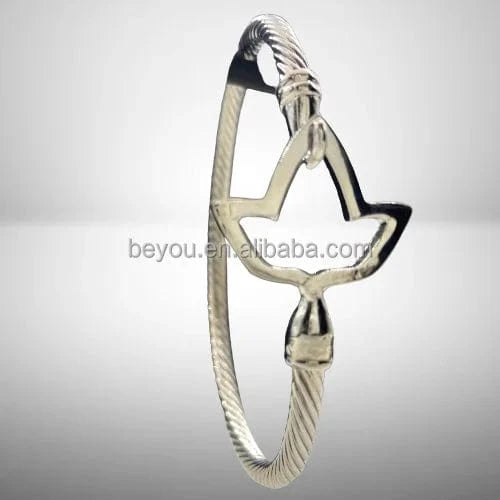 Customize Color Designer Pink Green Pearl Cuff Open Full Bangle Stainless Steel Cable Twist Bracelet Women Wedding Jewelry
