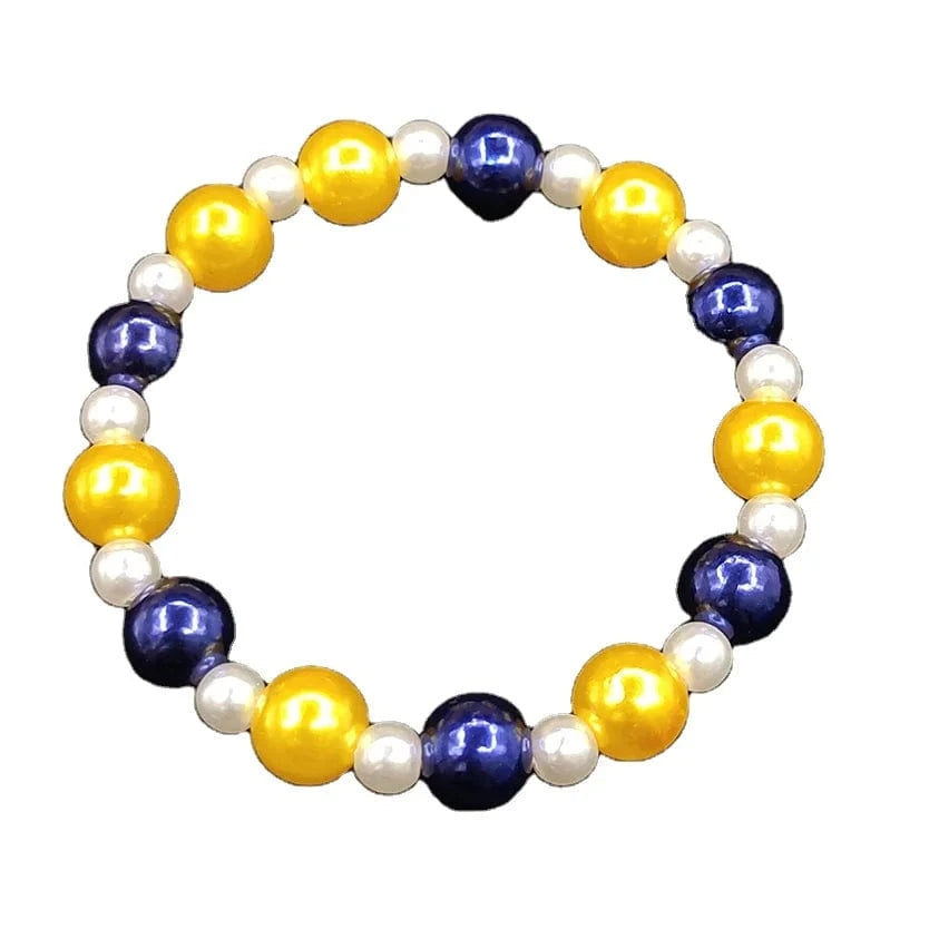 Customized Colorful Round Beads White Pearl Bracelet Bangle Jewelry Accessories Ladies'Party Gift Wholesale