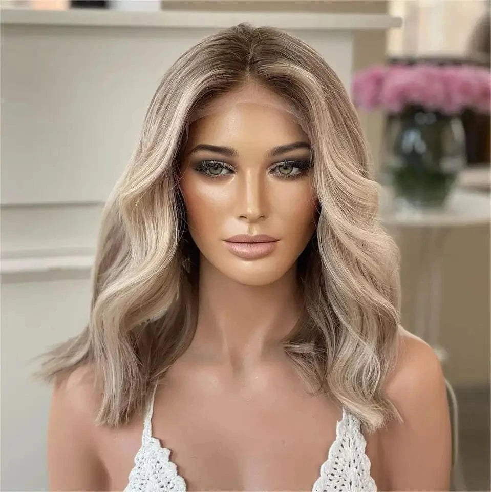 Customized European 100% Virgin Human Hair Wigs Preplucked Blonde Color 12A Body Wave Swiss Transparent 13x4 Lace Front Wigs