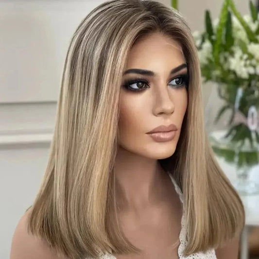 Customized European 100% Virgin Human Hair Wigs Preplucked Blonde Color 12A Body Wave Swiss Transparent 13x4 Lace Front Wigs
