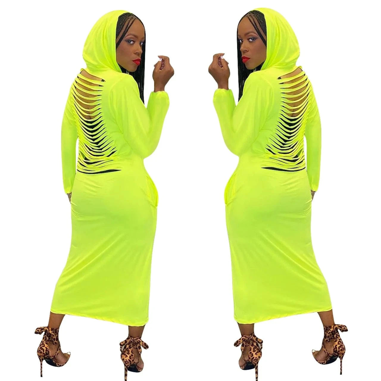 Cut Out Club Wear Cheap Casual Woman Fall Dress New Arrivals Casual Dresses Crew Sweatshirt Women Female Hoodie Dress