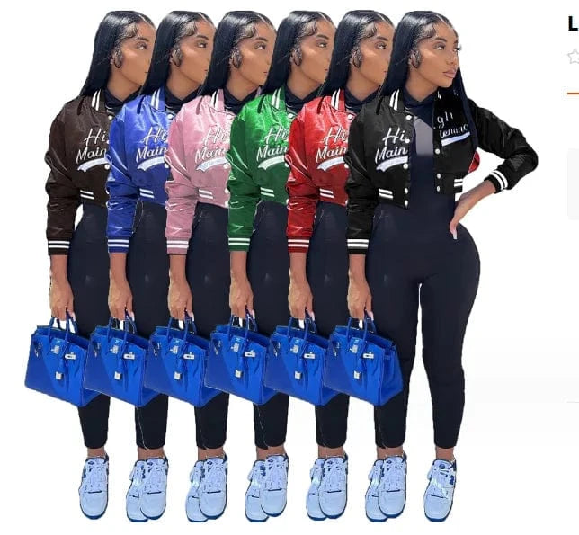 CUTENOVA 22TP1014 Streetwear 2024  Long Sleeve Patchwork  Warm Jacket Coat Women Casual Baseball Jersey