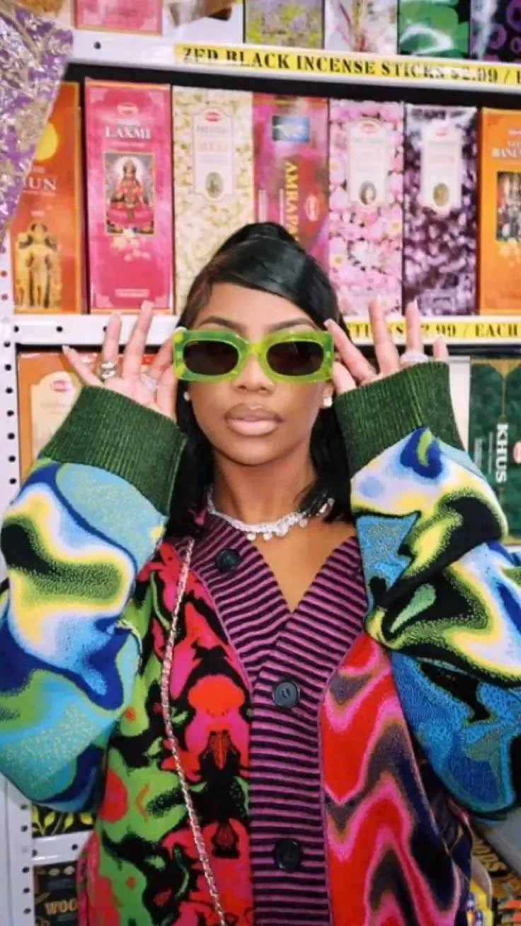 CUTENOVA 23TP123008 Y2K Chic Winter Colorful Knitwear Women Drop-Shoulder Open Stitch 2023 Girls Women's Sweaters