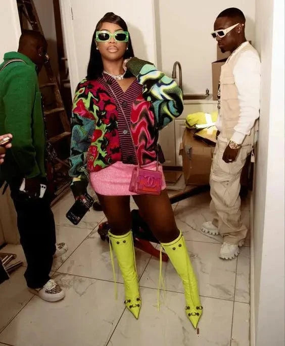 CUTENOVA 23TP123008 Y2K Chic Winter Colorful Knitwear Women Drop-Shoulder Open Stitch 2023 Girls Women's Sweaters