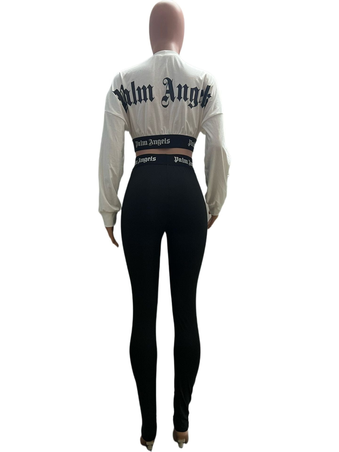 Cutenova MY22ST060 European and American women's fashion letter printing two-piece set casual long-sleeved suit