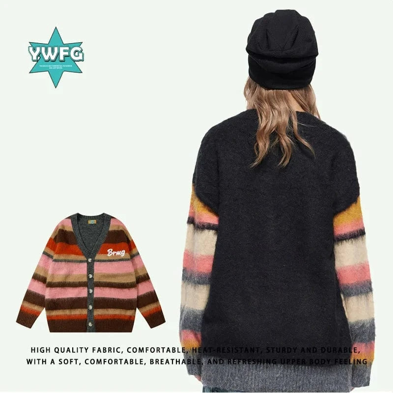 CUTENOVA MY23TP1214 2024 Y2K High Quality Drop-Shoulder Tropical Women  Cotton Knit 2023 Girls Women's Sweaters