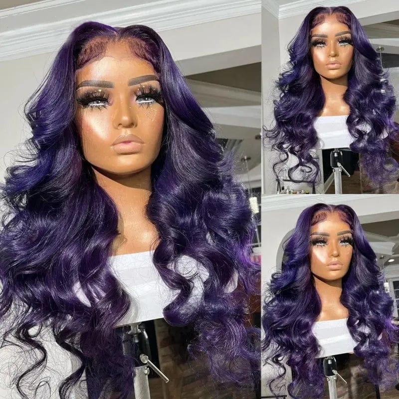Cuticle Aligned Glueless Purple Color Loose Wave