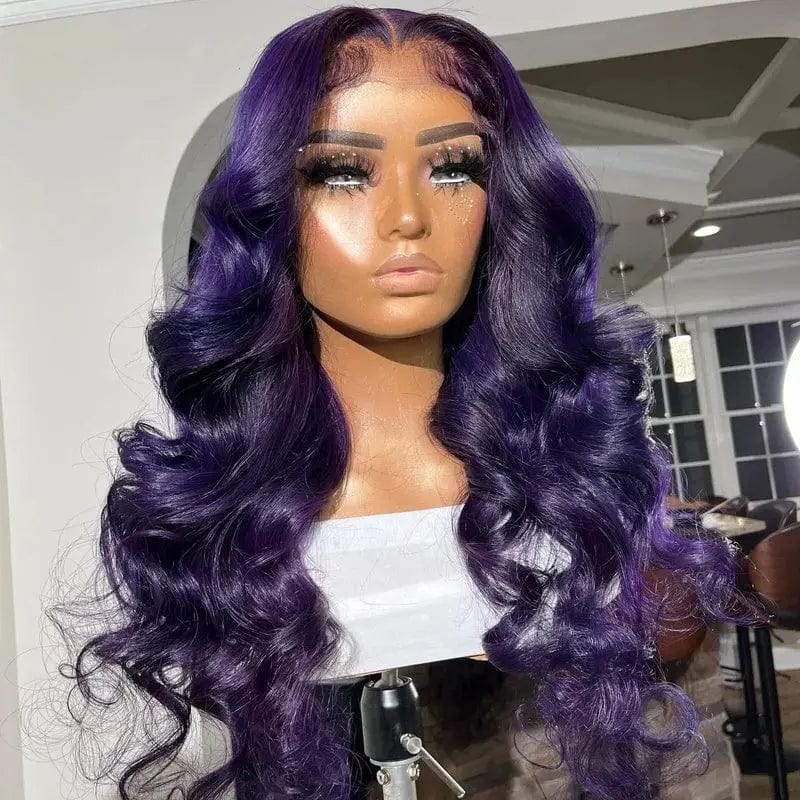Cuticle Aligned Glueless Purple Color Loose Wave