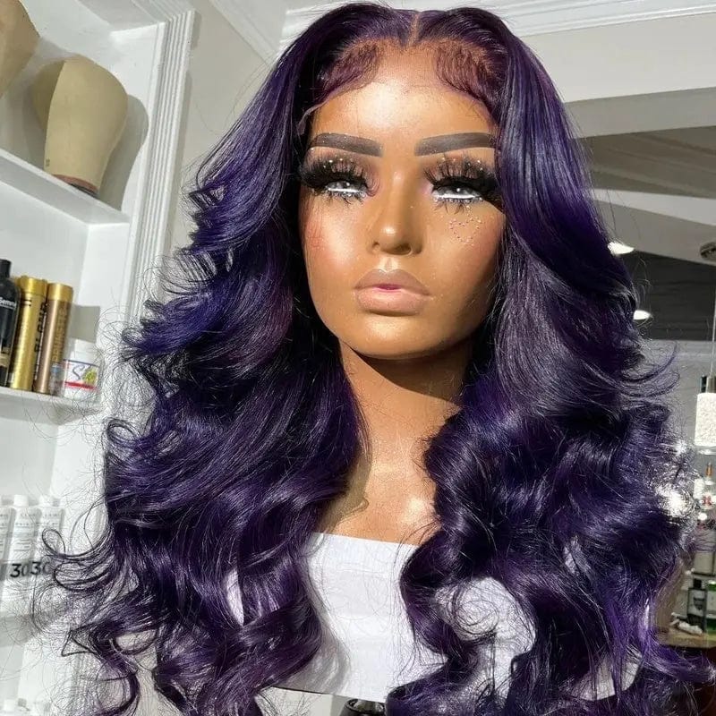 Cuticle Aligned Glueless Purple Color Loose Wave