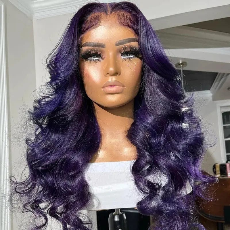Cuticle Aligned Glueless Purple Color Loose Wave
