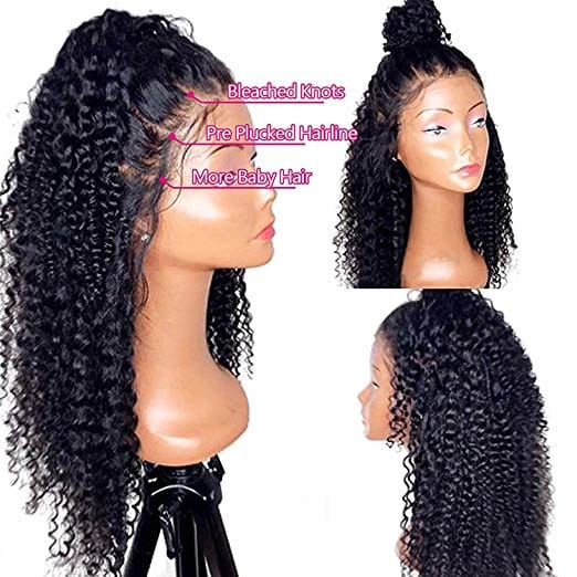 Cuticle aligned Indian Hair Raw Unprocessed Virgin 360 Lace Frontal Wig deep wave hd lace frontal wig