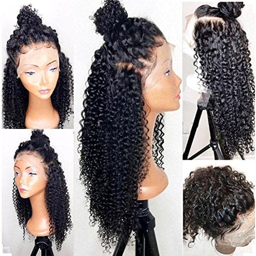 Cuticle aligned Indian Hair Raw Unprocessed Virgin 360 Lace Frontal Wig deep wave hd lace frontal wig