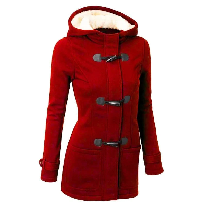 D0702DJ04 2023 New Design Winter Plus Size Hoodie Horn Button Pockets Women Jackets And Coats Sehe Fashion