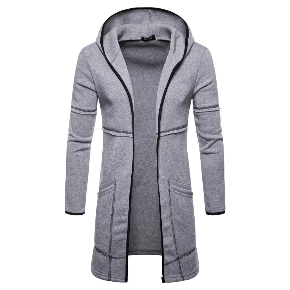 D0802ME80 Long style Solid Color Big Pocket New Style Hoodie Sehe Fashion