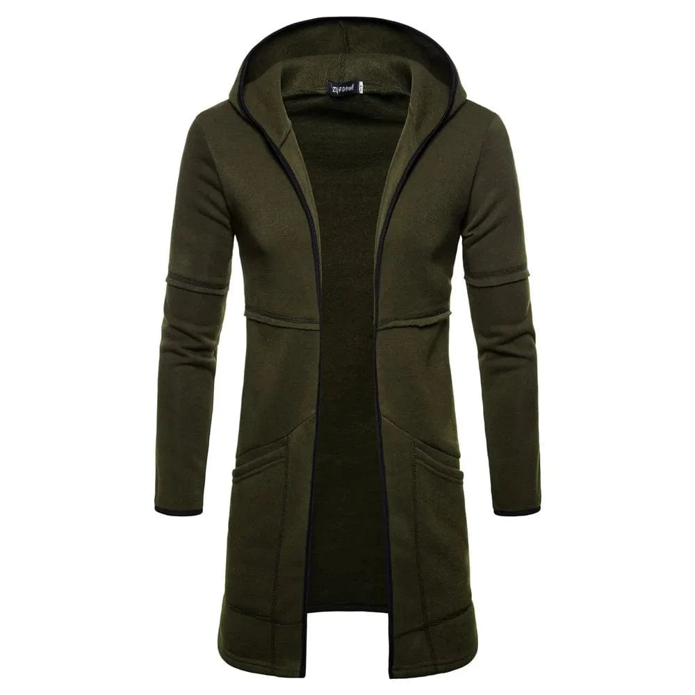 D0802ME80 Long style Solid Color Big Pocket New Style Hoodie Sehe Fashion