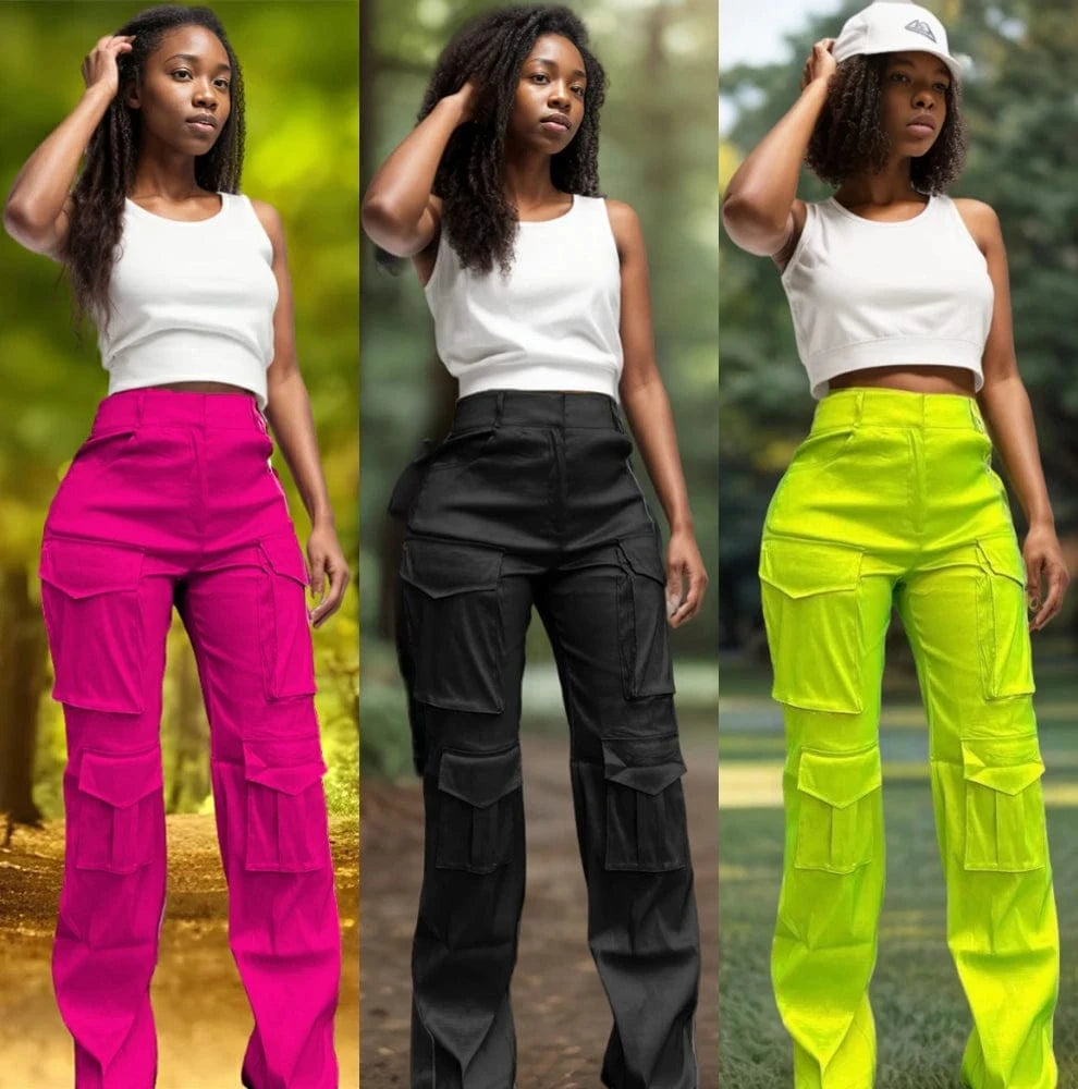 D0905GK02 Wholesale Trending Stylish At Affordable Price Punk Women Cargo Pants Sehe Fashion