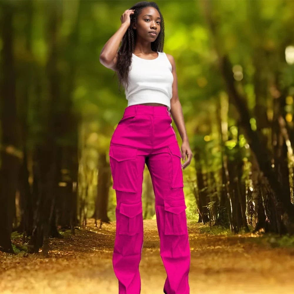 D0905GK02 Wholesale Trending Stylish At Affordable Price Punk Women Cargo Pants Sehe Fashion