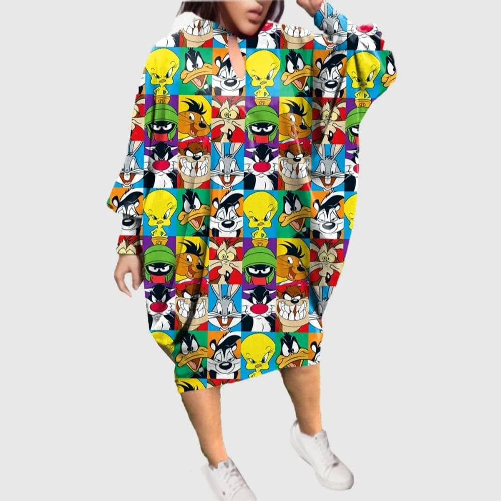 D1202ME15 2023 New Design Digital Printing Avatar Commuter Midi Hollow Out Long Sleeve Dress Sehe Fashion