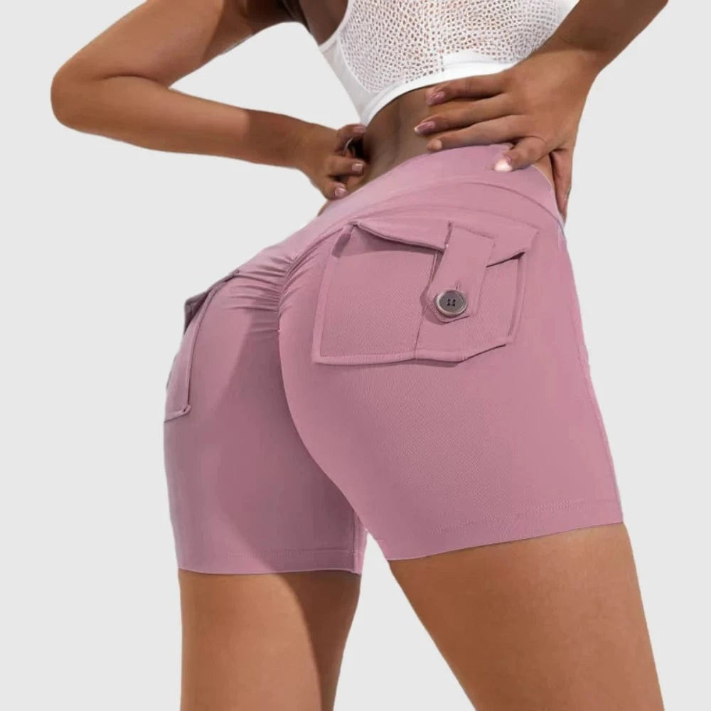 D1205MX09 Hot Sale Candy Color High Waist Pocket Gym Tights Fitness Yoga Leggings Pants For Women Sehe Fashion