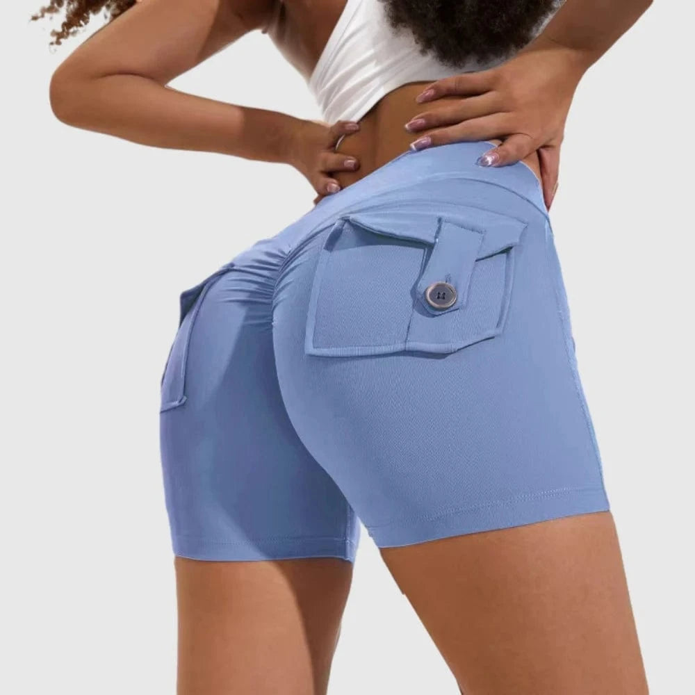 D1205MX09 Hot Sale Candy Color High Waist Pocket Gym Tights Fitness Yoga Leggings Pants For Women Sehe Fashion