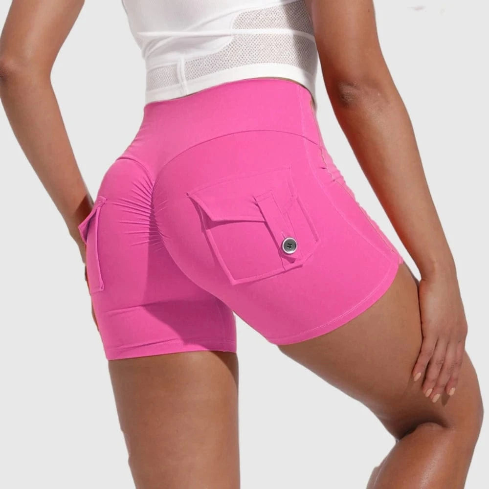 D1205MX09 Hot Sale Candy Color High Waist Pocket Gym Tights Fitness Yoga Leggings Pants For Women Sehe Fashion