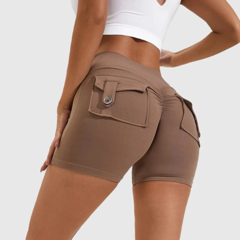 D1205MX09 Hot Sale Candy Color High Waist Pocket Gym Tights Fitness Yoga Leggings Pants For Women Sehe Fashion