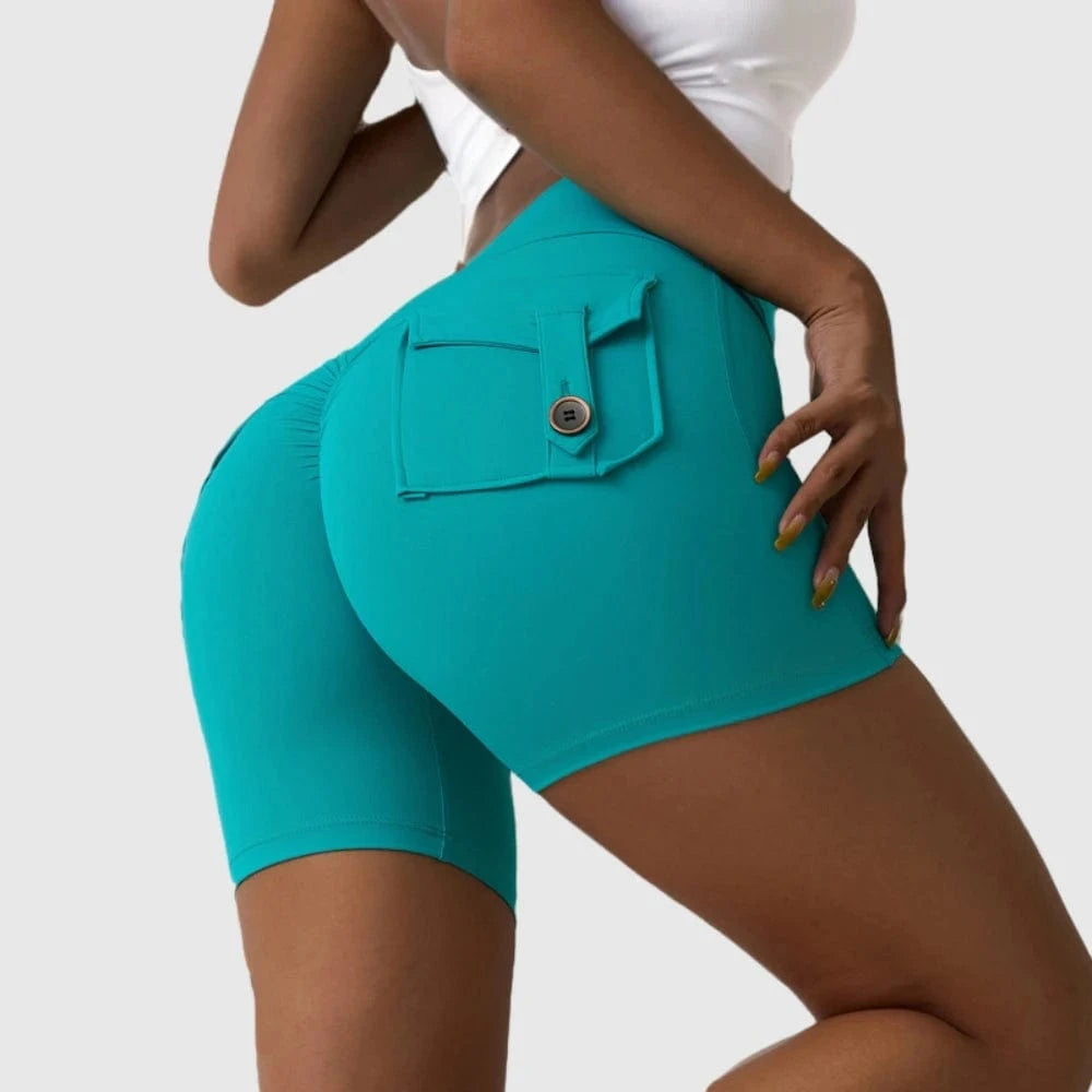 D1205MX09 Hot Sale Candy Color High Waist Pocket Gym Tights Fitness Yoga Leggings Pants For Women Sehe Fashion