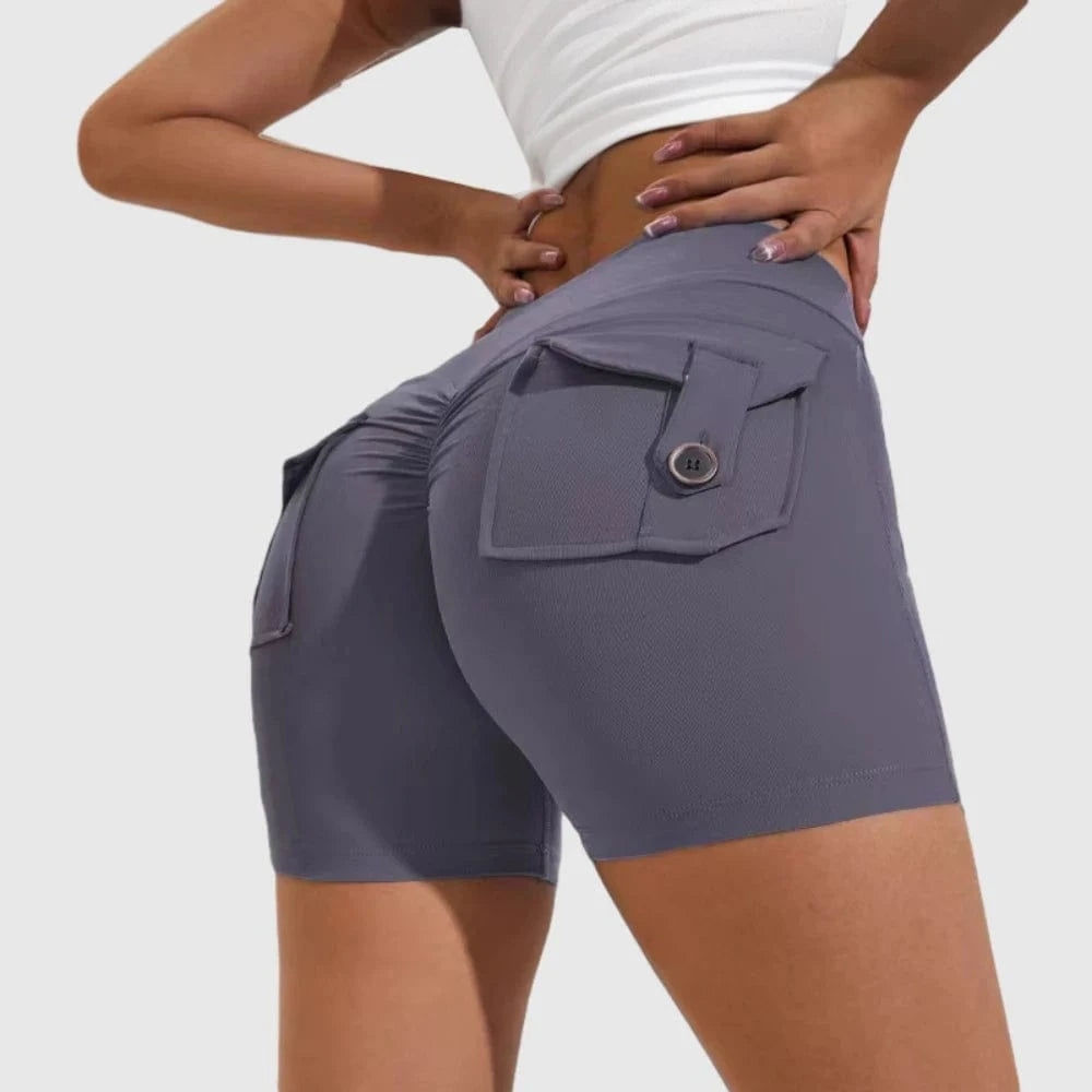 D1205MX09 Hot Sale Candy Color High Waist Pocket Gym Tights Fitness Yoga Leggings Pants For Women Sehe Fashion