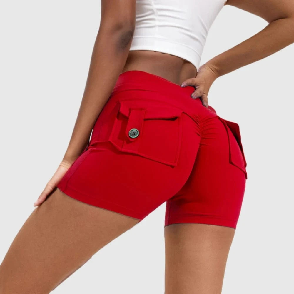 D1205MX09 Hot Sale Candy Color High Waist Pocket Gym Tights Fitness Yoga Leggings Pants For Women Sehe Fashion