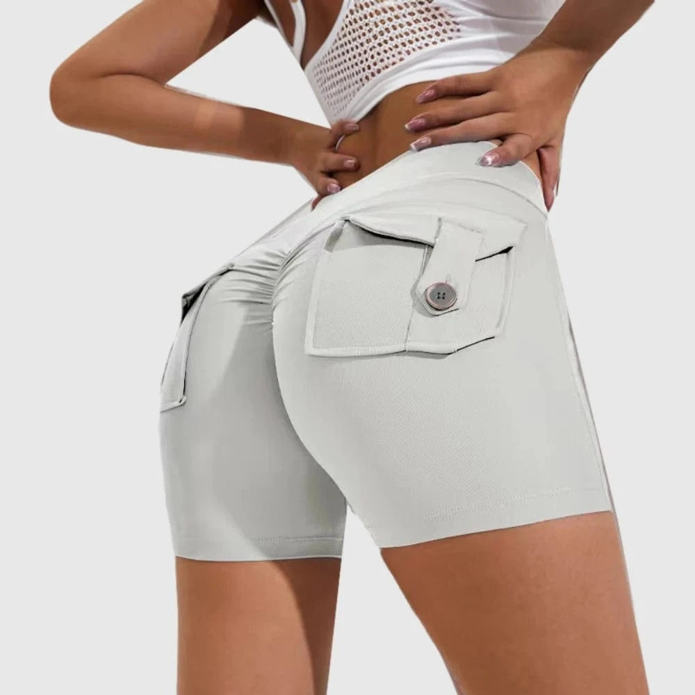 D1205MX09 Hot Sale Candy Color High Waist Pocket Gym Tights Fitness Yoga Leggings Pants For Women Sehe Fashion