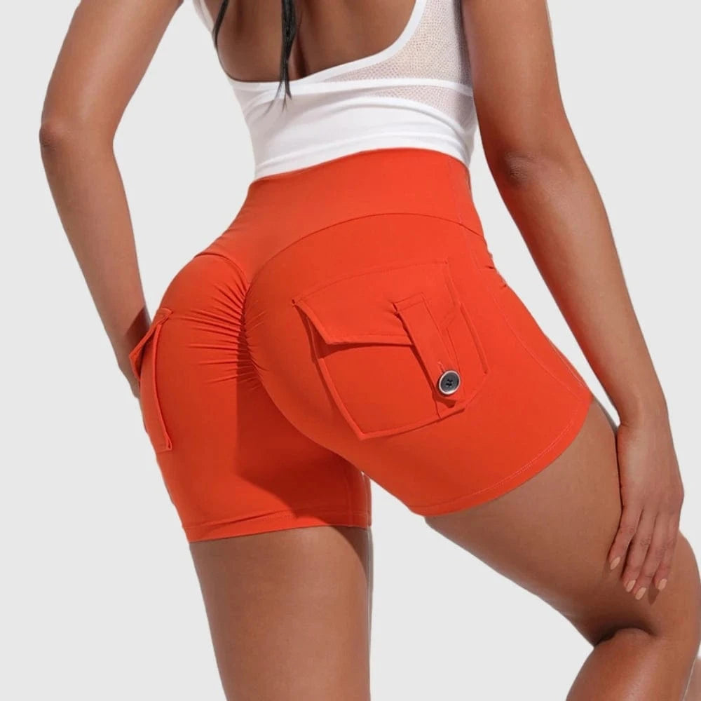 D1205MX09 Hot Sale Candy Color High Waist Pocket Gym Tights Fitness Yoga Leggings Pants For Women Sehe Fashion