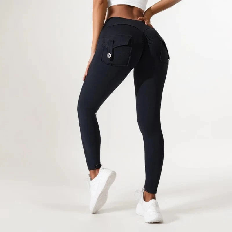 D1205MX15 Brand New Product Colorful Gym Tight Fitness High Waist Stretch Pocket Yoga Leggings Pants Sehe Fashion