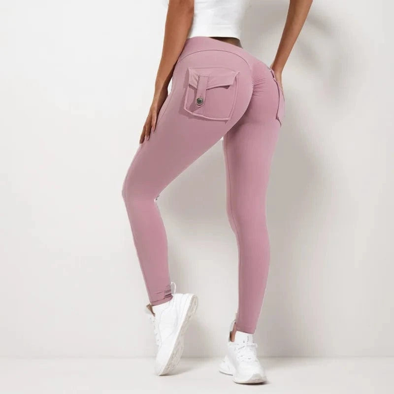 D1205MX15 Brand New Product Colorful Gym Tight Fitness High Waist Stretch Pocket Yoga Leggings Pants Sehe Fashion