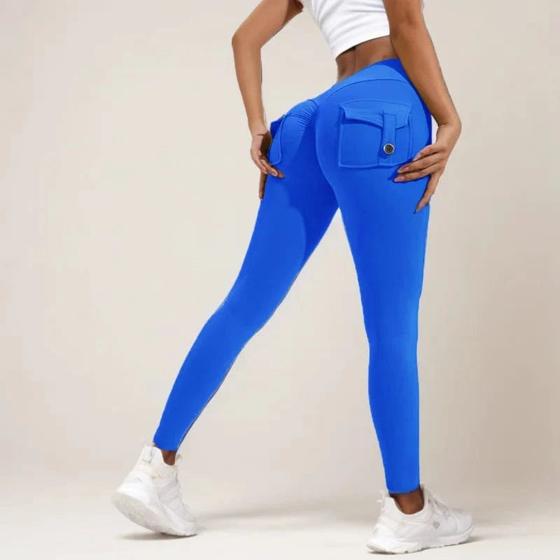 D1205MX15 Brand New Product Colorful Gym Tight Fitness High Waist Stretch Pocket Yoga Leggings Pants Sehe Fashion