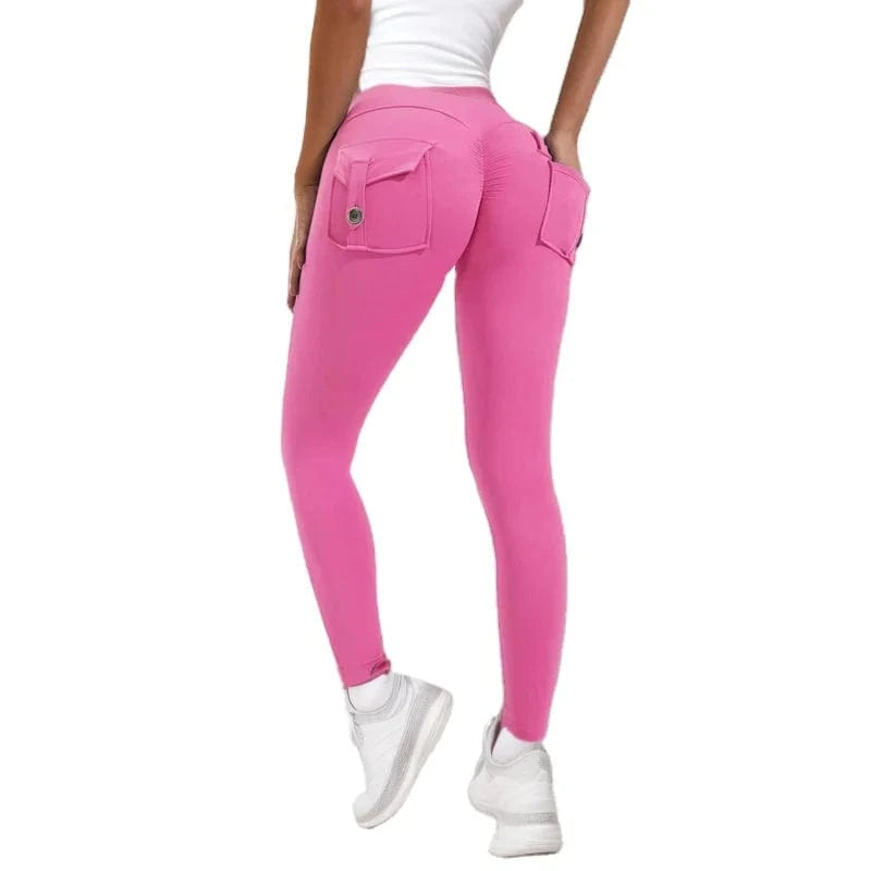 D1205MX15 Brand New Product Colorful Gym Tight Fitness High Waist Stretch Pocket Yoga Leggings Pants Sehe Fashion