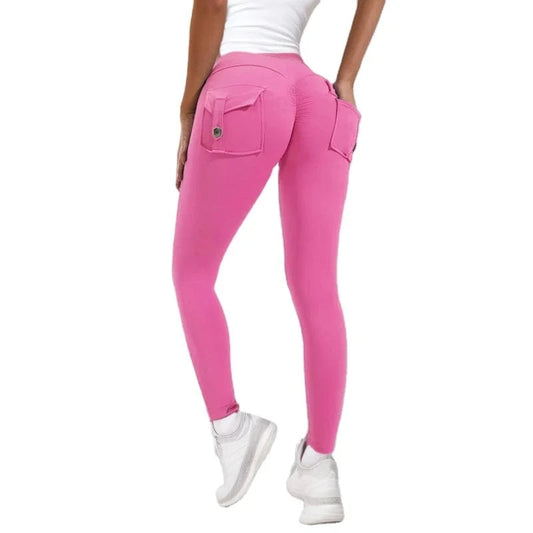 D1205MX15 Brand New Product Colorful Gym Tight Fitness High Waist Stretch Pocket Yoga Leggings Pants Sehe Fashion