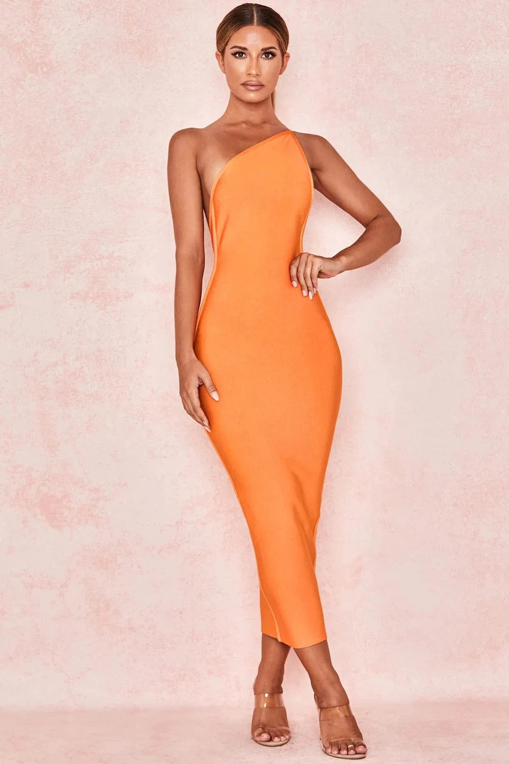 D8654 Hot Sale 4 Colors Sexy one-shoulder sling backless tight bodycon bandage dress for women