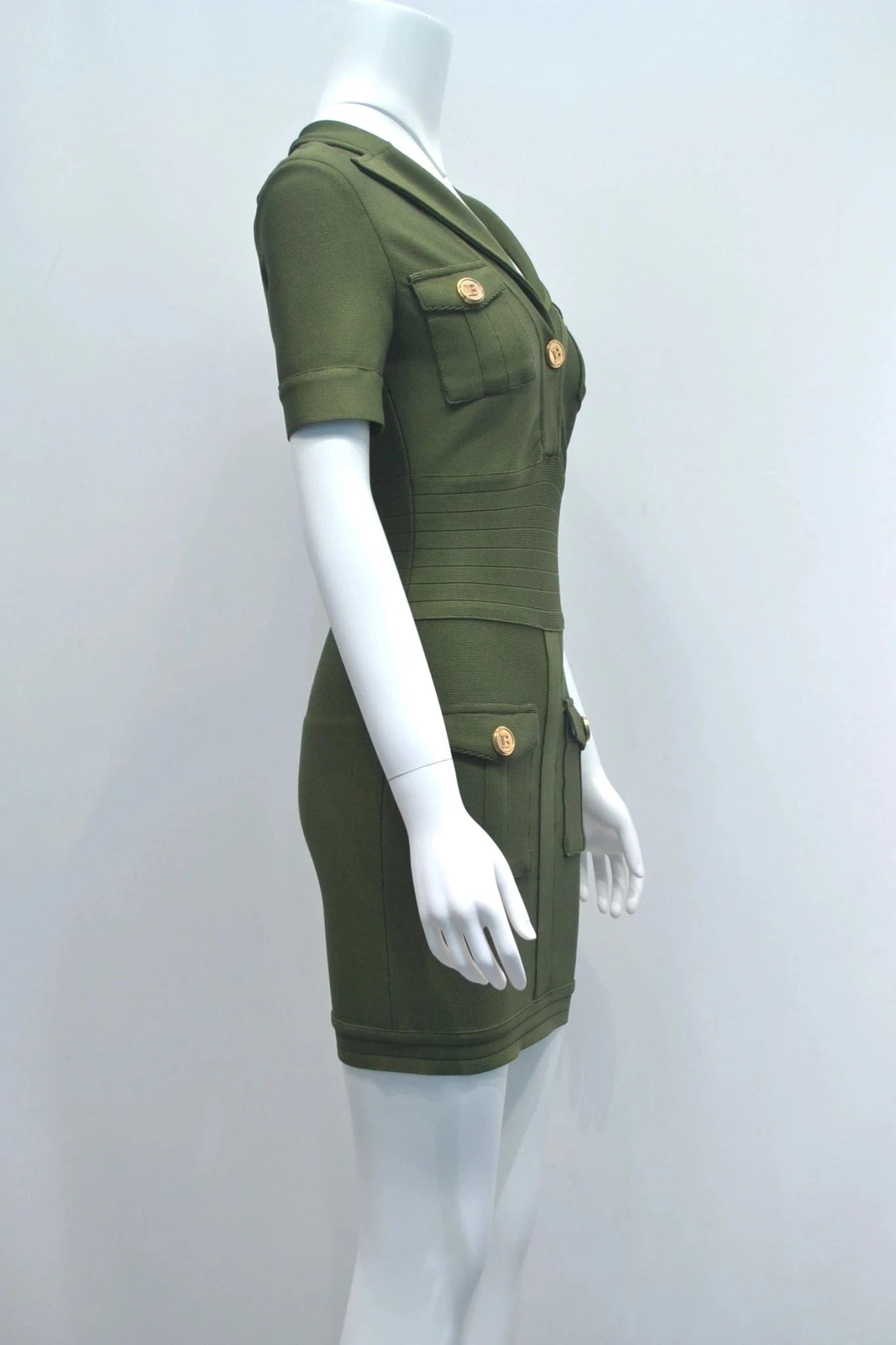 D8890 Ladies casual short sleeve v neck bodycon bandage dress