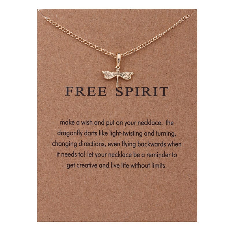 Dainty Double Circle Butterfly Pendant Women Accessory Jewelry Mother's day Gift Lucky Best Wishes Gold Plated Chain Necklaces