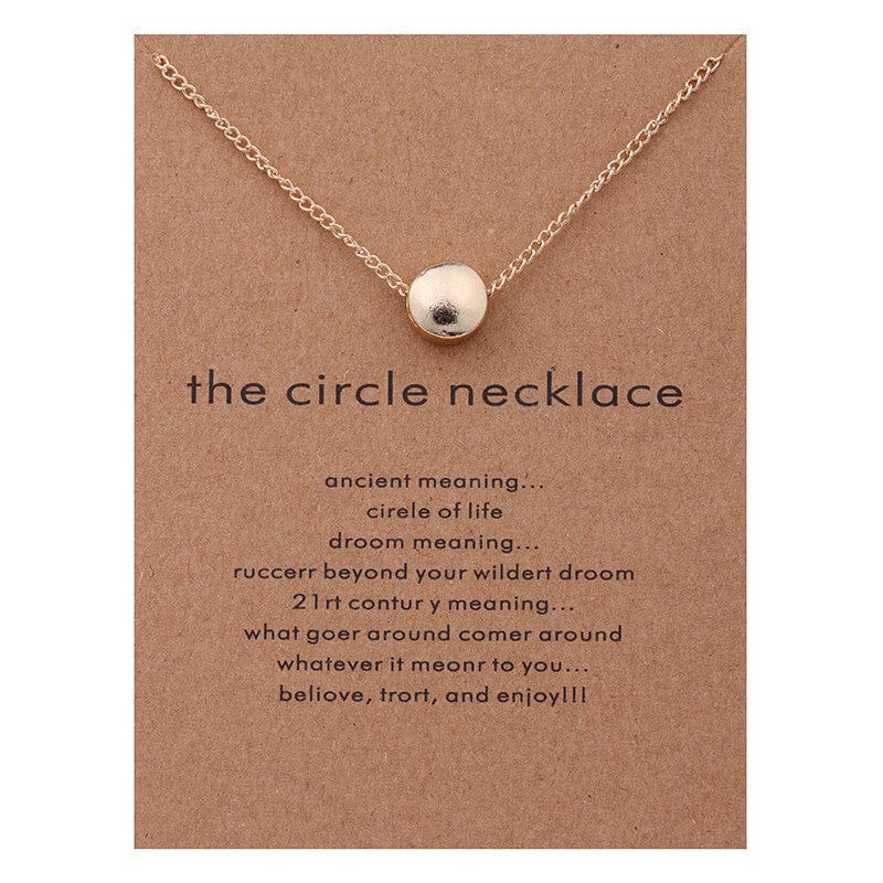 Dainty Double Circle Butterfly Pendant Women Accessory Jewelry Mother's day Gift Lucky Best Wishes Gold Plated Chain Necklaces