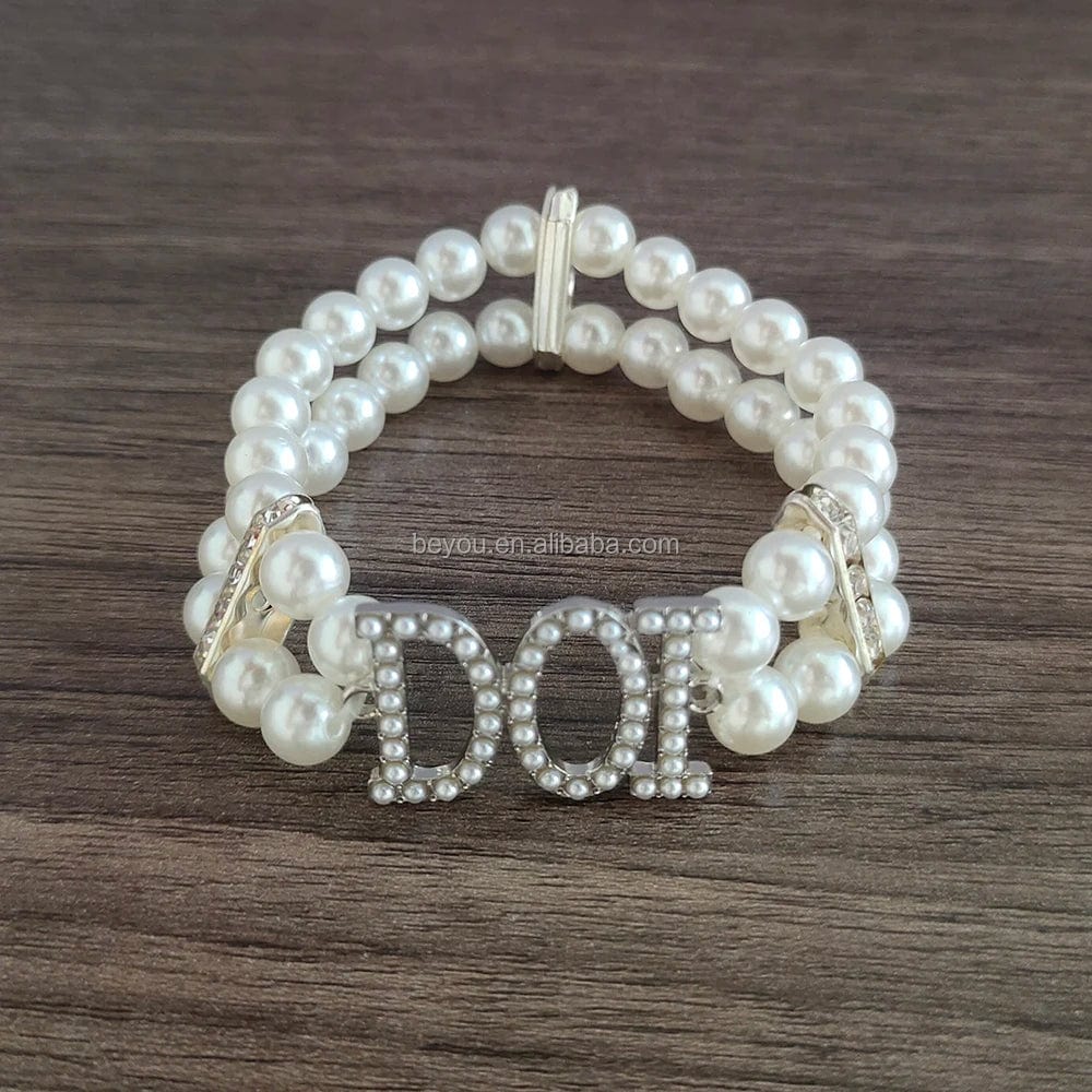 Daughters of Isis Sister Gold Plated Pendant Ambilight White Beads Necklace Earring Bracelet Set DOI Jewelry Gift