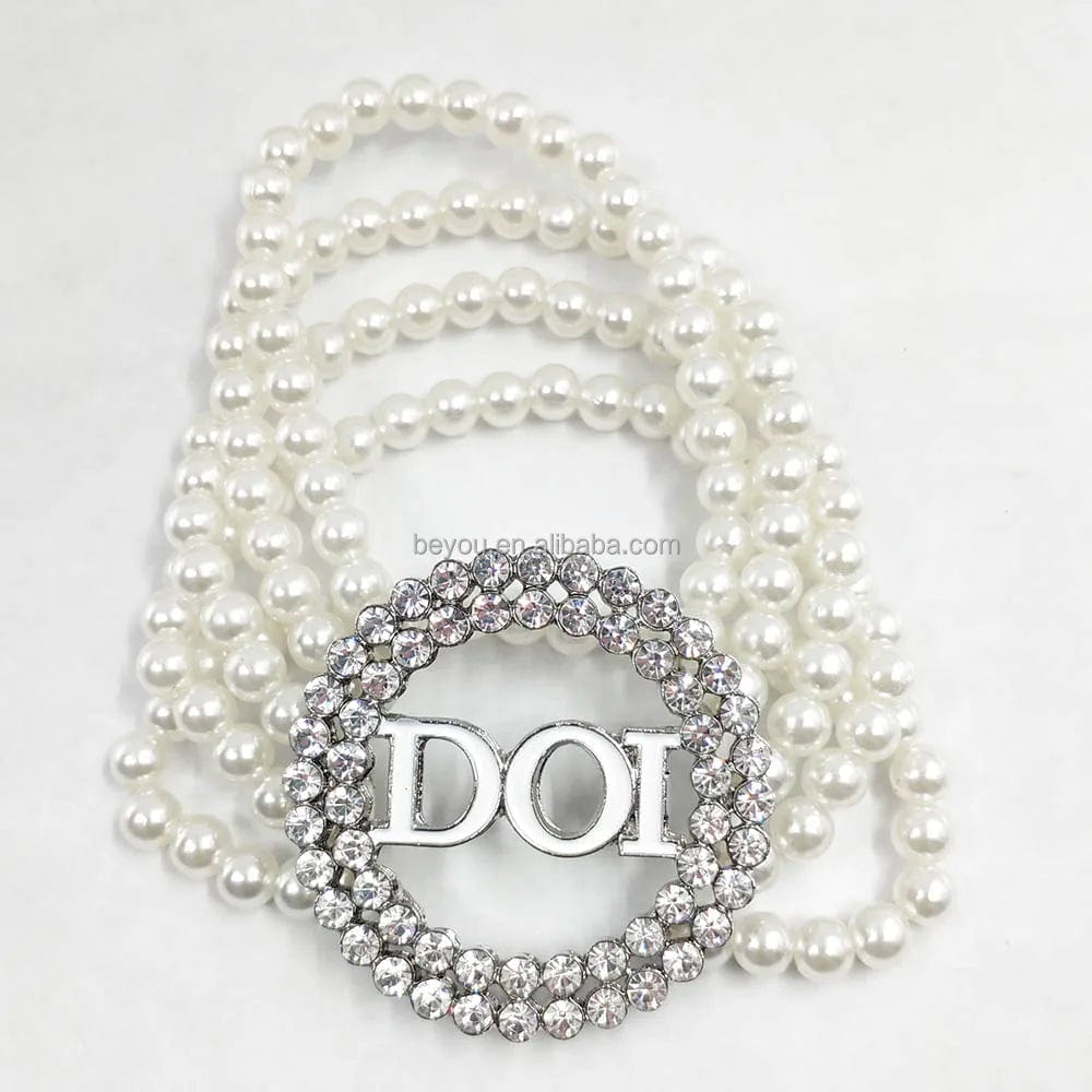 Daughters of Isis Sister Gold Plated Pendant Ambilight White Beads Necklace Earring Bracelet Set DOI Jewelry Gift